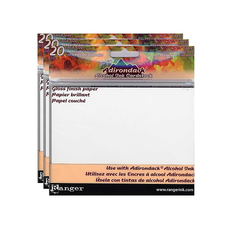 Ranger 90 lb. Cardstock Paper, white, 60 Sheets/Pack (72271-PK3) image 1