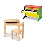 Melissa & Doug Learn-to-Play Piano with Wooden Lift-Top Desk & Chair, Honey (1314-30230-KIT)~#|#~sp218009820_sc7