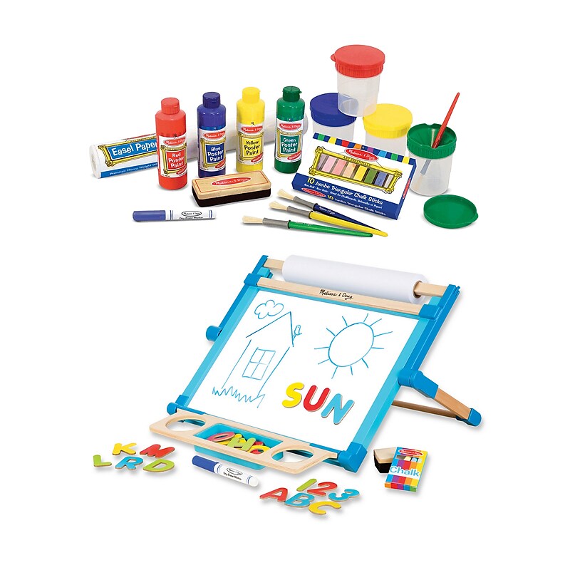 Melissa & Doug Easel Accessory Set with Double-Sided Magnetic Tabletop Easel (4145-2790-KIT) image 1