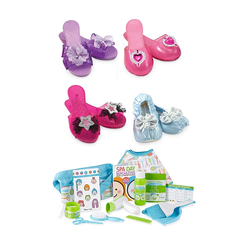 Melissa & Doug Dress-Up Shoes, Role Play Collection with Created by Me, Salon & Spa Play Set (8544-31802-KIT) image 1