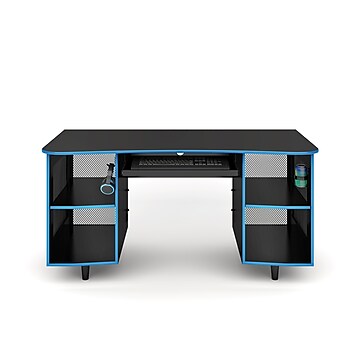 Whalen Emergent Gaming 60" Laminate Computer Desk, Black (SPUS-EGDB)