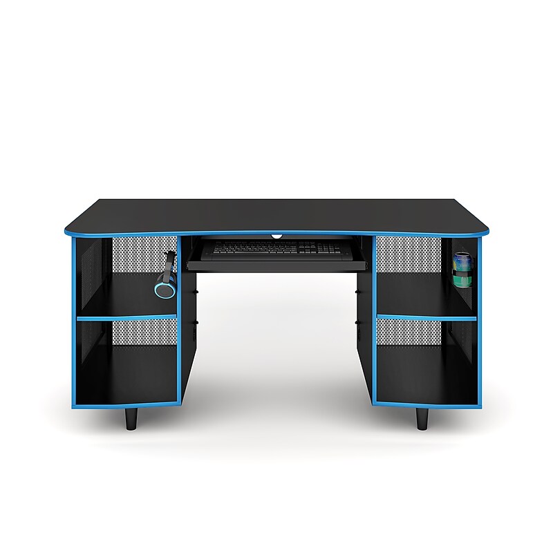 Whalen Emergent Gaming 60"W Computer Desk, Black (SPUS-EGDB) image 1
