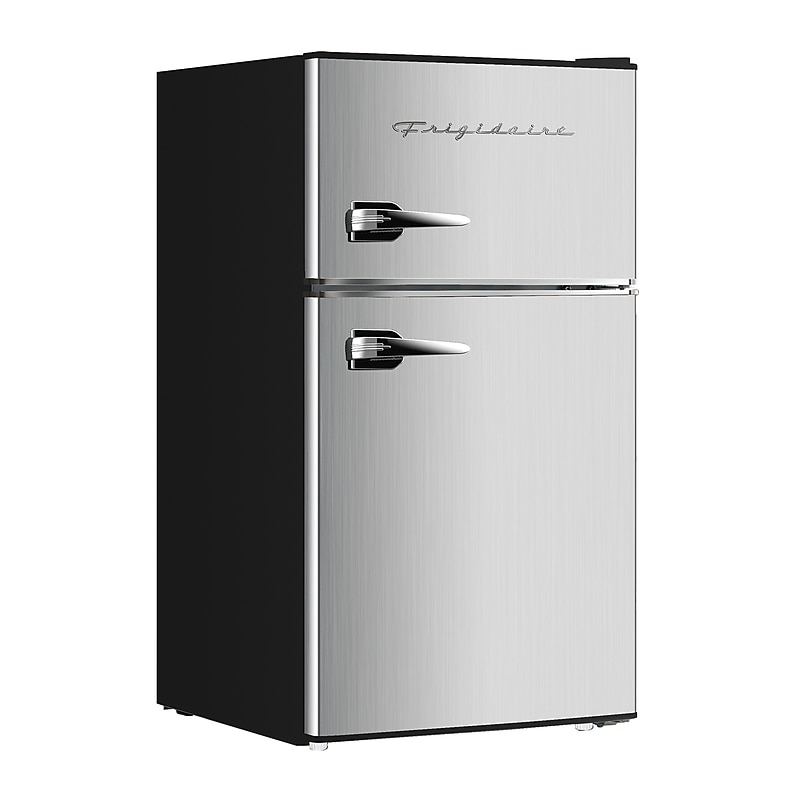 Frigidaire Retro 2-Door Compact Refrigerator, 3.2 Cu. Ft., Chrome (CUREFR391B) image 1