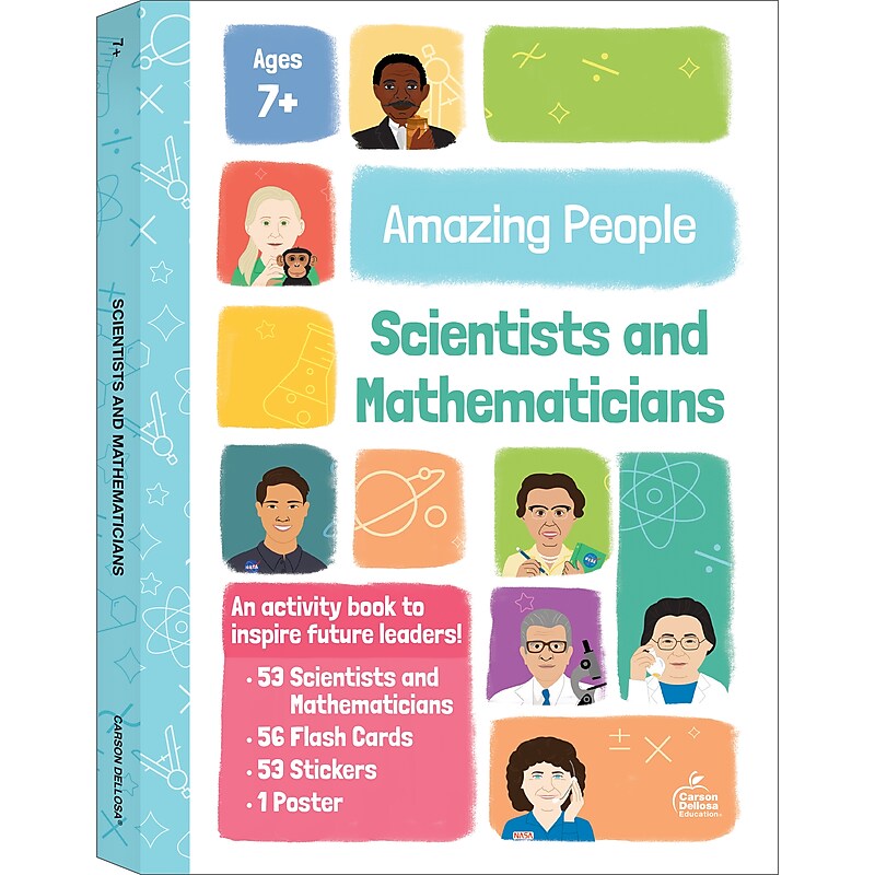Carson-Dellosa Paperback Activity Book Amazing People: Scientists and Mathematicians (705465) image 1