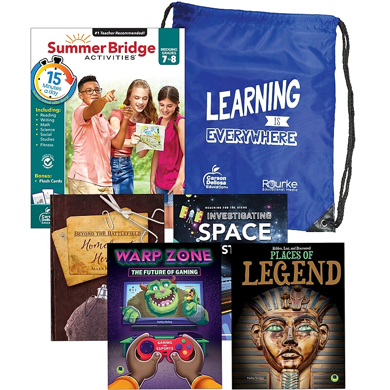 Summer Bridge Activities Paperback Book Set Summer Bridge Essentials Backpack, 7-8 (745284) image 1