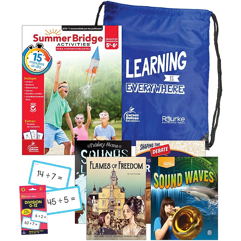 Summer Bridge Activities Paperback Book Set Summer Bridge Essentials Spanish Backpack, 5-6 (9781731653642) image 1