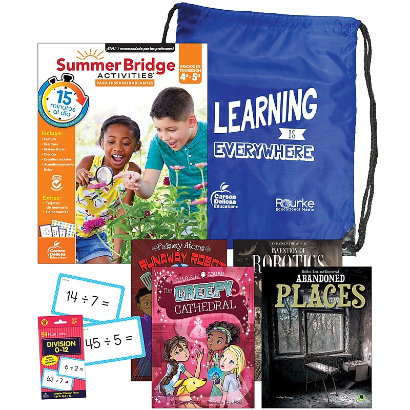 Summer Bridge Activities Paperback Book Set Summer Bridge Essentials Spanish Backpack, 4-5 (9781731653635) image 1