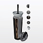 ASOBU Ocean Double-Walled Vacuum-Insulated Stainless Steel Travel Tumbler with Flexible Straw & Dual Lids, 27 oz., Red (ICT27)~#|#~sp218084069_sc7