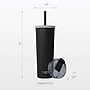 ASOBU Ocean Double-Walled Vacuum-Insulated Stainless Steel Travel Tumbler with Flexible Straw & Dual Lids, 27 oz., Red (ICT27)~#|#~sp218084072_sc7