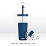 ASOBU Marina See-Through Triton Tumbler with Flexible Straw, 28 oz., Blue (ICT400)~#|#~sp218084080_sc7
