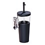 ASOBU Marina See-Through Triton Tumbler with Flexible Straw, 28 oz., Black (ICT400)~#|#~sp218084084_sc7