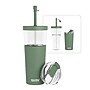 ASOBU Marina See-Through Triton Tumbler with Flexible Straw, 28 oz., Green (ICT400)~#|#~sp218084093_sc7