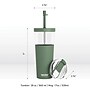 ASOBU Marina See-Through Triton Tumbler with Flexible Straw, 28 oz., Green (ICT400)~#|#~sp218084099_sc7