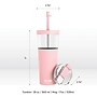 ASOBU Marina See-Through Triton Tumbler with Flexible Straw, 28 oz., Pink (ICT400)~#|#~sp218084108_sc7