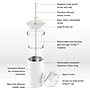 ASOBU Marina See-Through Triton Tumbler with Flexible Straw, 28 oz., White (ICT400)~#|#~sp218084115_sc7
