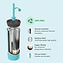 ASOBU Super Sippy Insulated Coffee Tumbler, 20 oz., Teal (NA-ICT200)~#|#~sp218084148_sc7