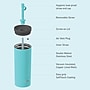 ASOBU Super Sippy Insulated Coffee Tumbler, 20 oz., Teal (NA-ICT200)~#|#~sp218084149_sc7
