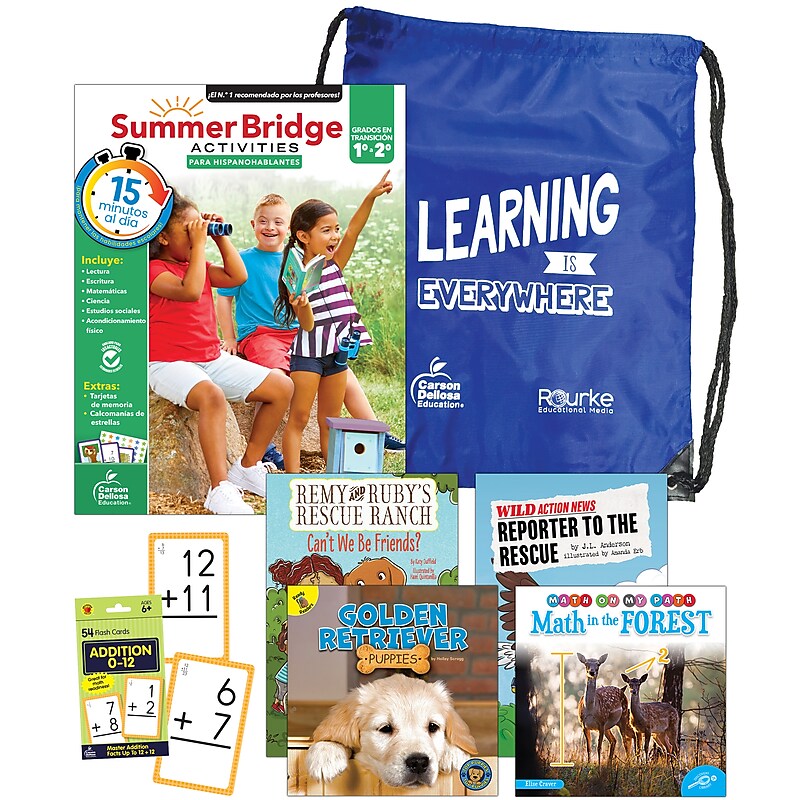 Summer Bridge Activities Paperback Book Set Summer Bridge Essentials Spanish Backpack, 1-2 (9781731653604) image 1