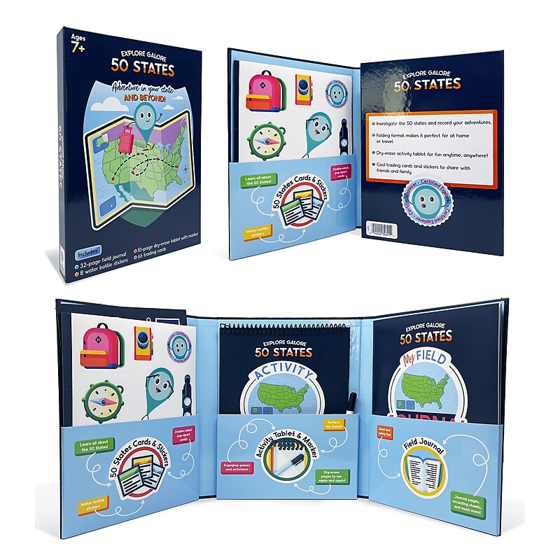 Carson-Dellosa Paperback Activity Kit Explore Galore: 50 States (705485) image 1