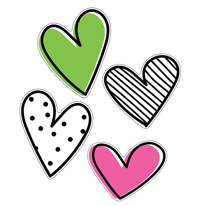 Carson-Dellosa Kind Vibes Jumbo Doodle Hearts Cutouts image 1