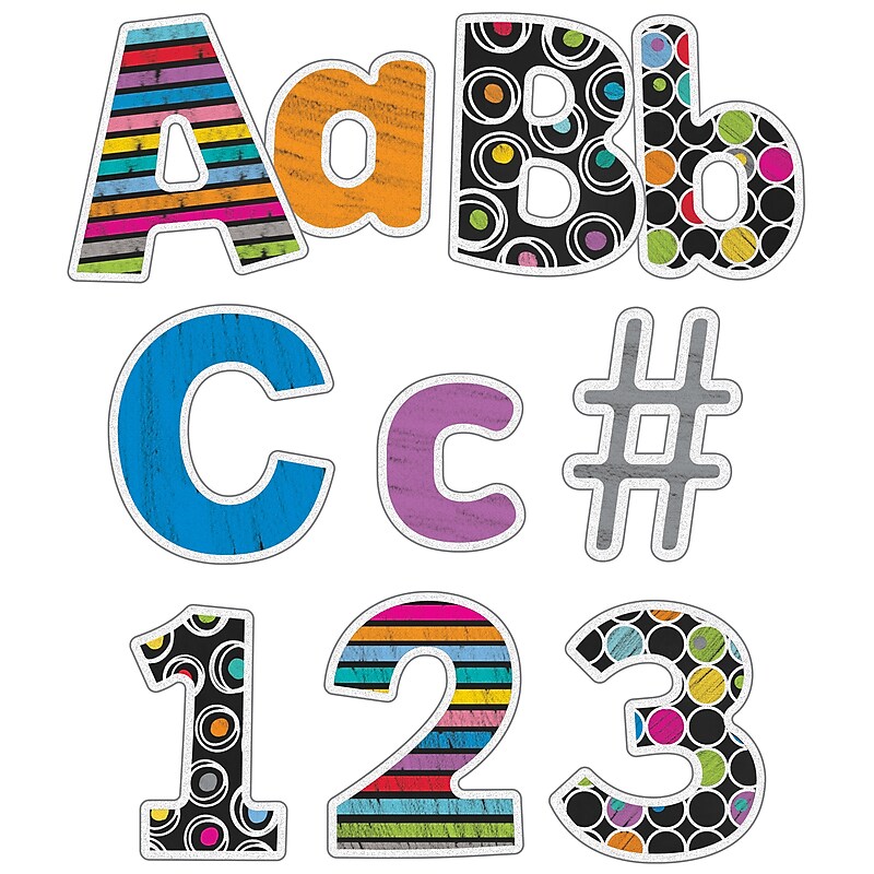 Carson-Dellosa Colorful Chalkboard Combo Pack Bulletin Board Letters image 1