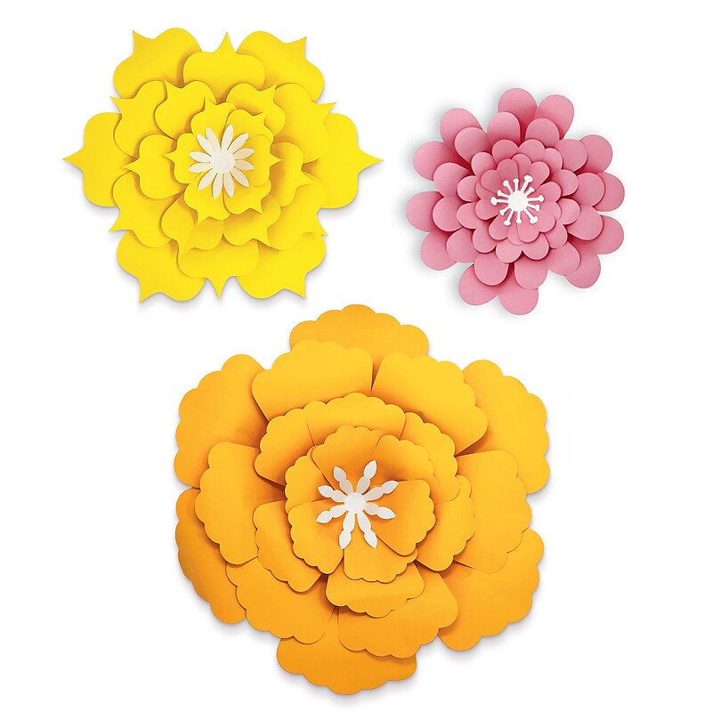 Carson-Dellosa Happily Ever Elementary Creatively Inspired Orange, Yellow, Pink Flowers Dimensional Accent image 1