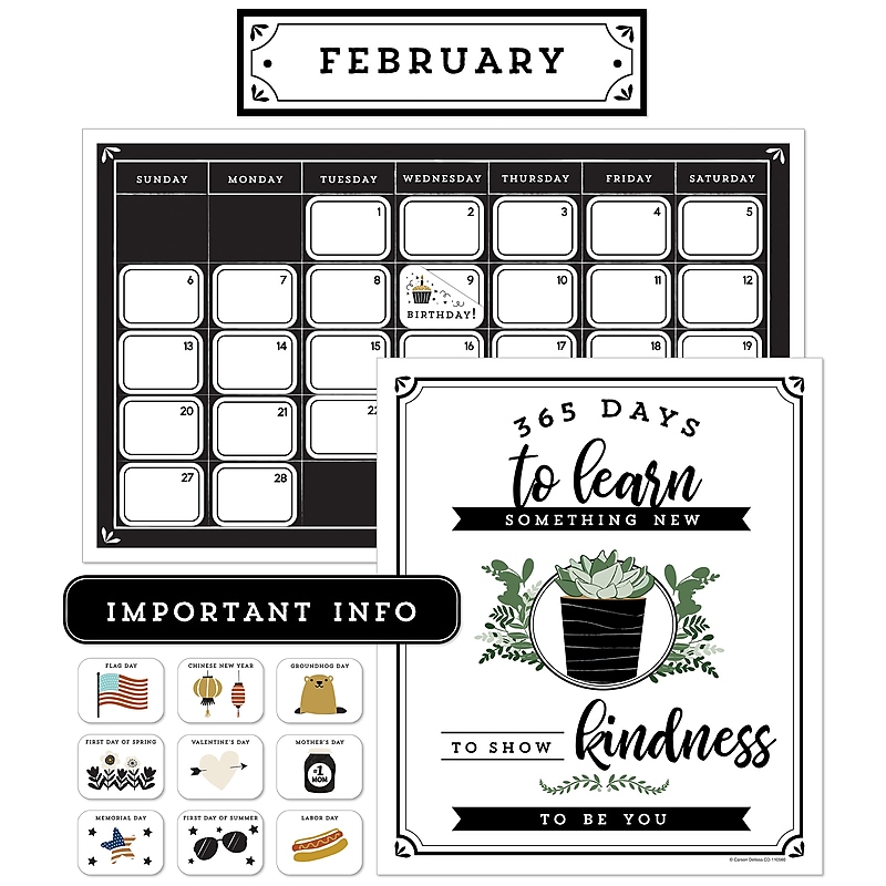 Carson-Dellosa Farmhouse Calendar Bulletin Board Set (110560-EC) image 1