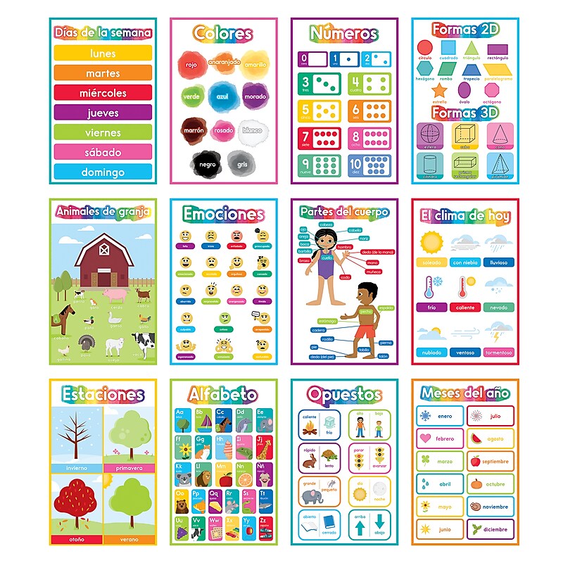 Carson-Dellosa Spanish Early Learning Posters image 1