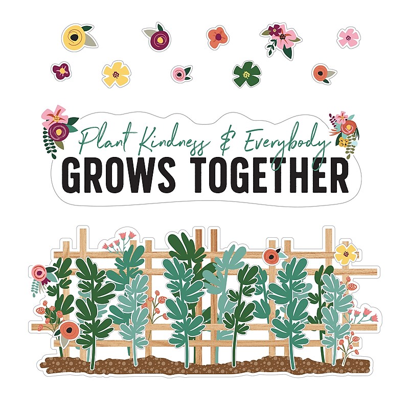 Carson-Dellosa Grow Together Plant Kindness & Everybody Grows Together Bulletin Board Set (110564) image 1