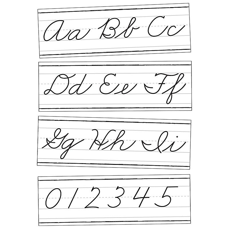 Carson-Dellosa Farmhouse Alphabet Line: Cursive Bulletin Board Set (110574) image 1
