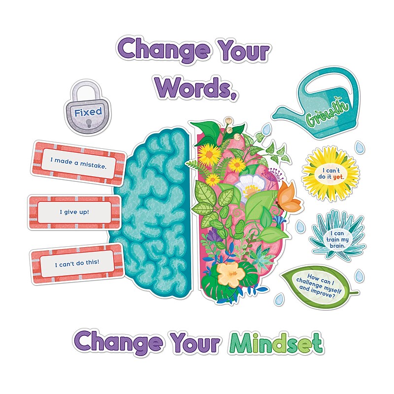 Carson-Dellosa Bloom with a Growth Mindset Bulletin Board Set (110575) image 1