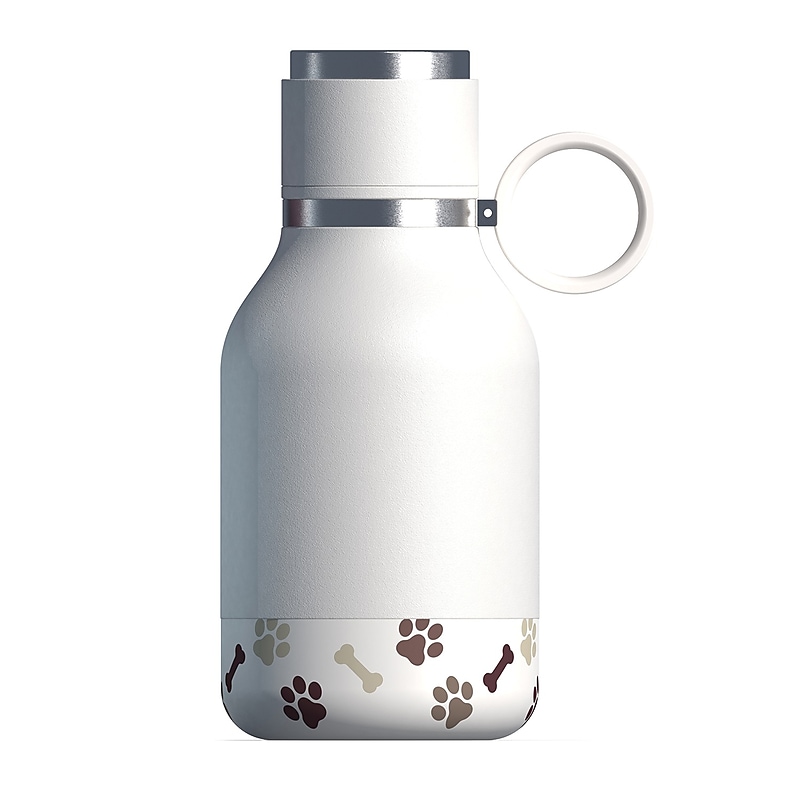 ASOBU Insulated Water Bottle with Removable Dog Bowl, 33 oz., White (NA-SDB1) image 1