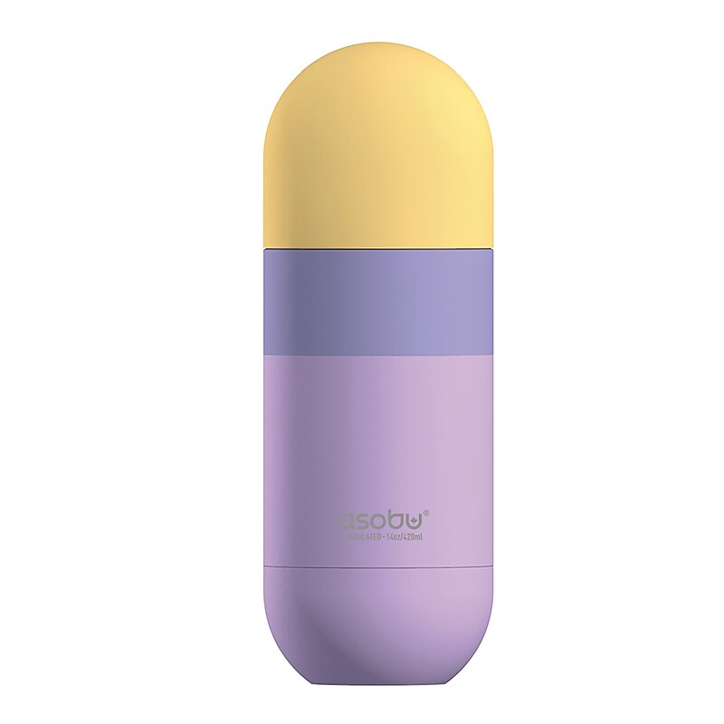 ASOBU Orb Stainless Steel Vacuum Insulated Water Bottle, 14 oz., Pastel Purple (ADNASBV30PP) image 1