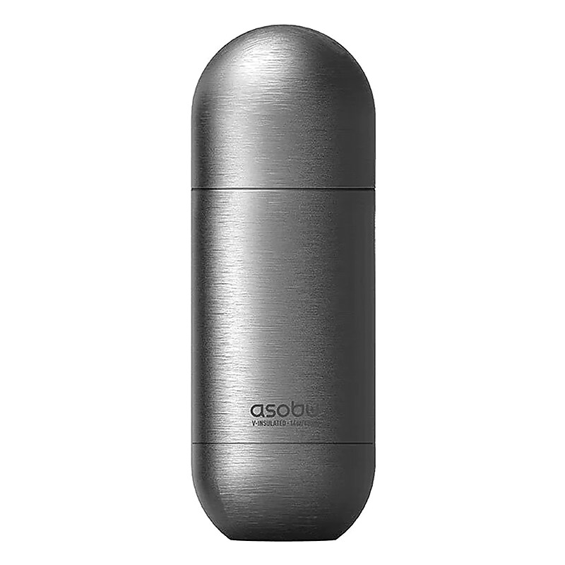 ASOBU Orb Stainless Steel Vacuum Insulated Water Bottle, 14 oz., Silver (ADNASBV30SIL) image 1