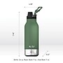 ASOBU Buddy 3-in-1 Water Bottle with Removable Dog Bowl & Food Compartment, 32 oz., Basil Green (SDB2)~#|#~sp218084350_sc7