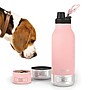ASOBU Buddy 3-in-1 Water Bottle with Removable Dog Bowl & Food Compartment, 32 oz., Pink (SDB2)~#|#~sp218084359_sc7
