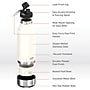 ASOBU Buddy 3-in-1 Water Bottle with Removable Dog Bowl & Food Compartment, 32 oz., White (SDB2)~#|#~sp218084364_sc7