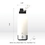 ASOBU Buddy 3-in-1 Water Bottle with Removable Dog Bowl & Food Compartment, 32 oz., White (SDB2)~#|#~sp218084365_sc7