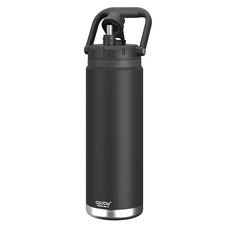 ASOBU Canyon Stainless Steel Vacuum Insulated Water Bottle, 50 oz., Black (ADNATMF7BK) image 1