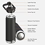 ASOBU Canyon Stainless Steel Vacuum Insulated Water Bottle, 50 oz., Black (ADNATMF7BK)~#|#~sp218084379_sc7