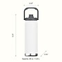 ASOBU Canyon Stainless Steel Vacuum Insulated Water Bottle, 50 oz., White (ADNATMF7W)~#|#~sp218084404_sc7