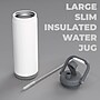 ASOBU Canyon Stainless Steel Vacuum Insulated Water Bottle, 50 oz., White (ADNATMF7W)~#|#~sp218084405_sc7