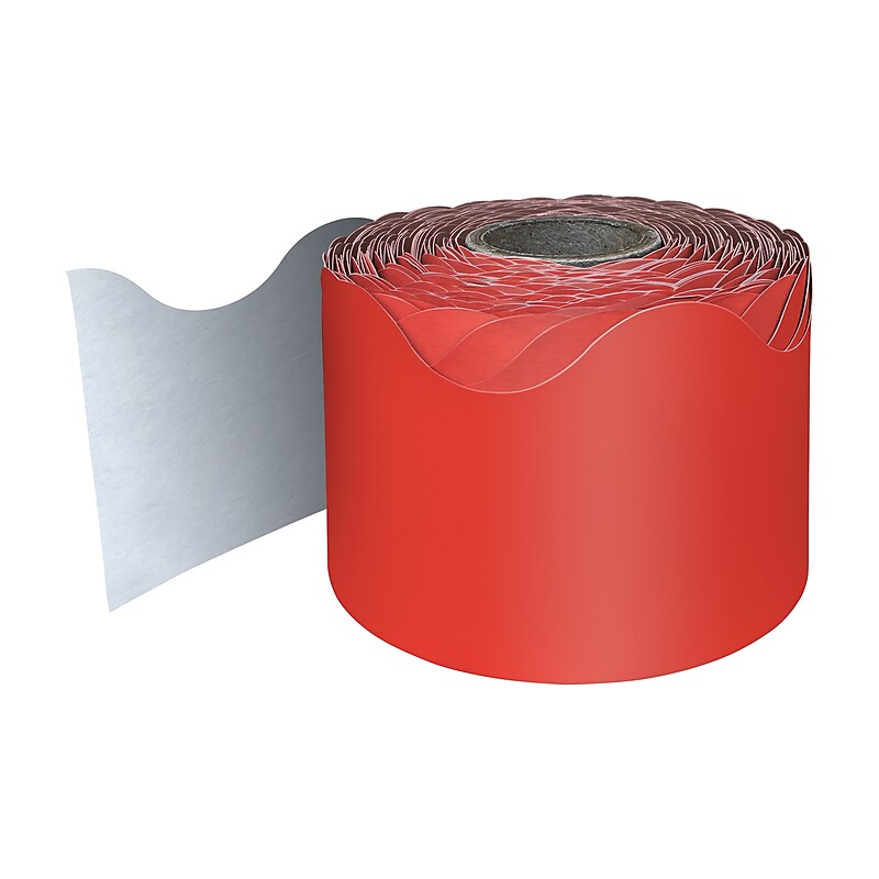 Carson-Dellosa Rolled Scalloped Bulletin Board Borders, Red (108465) image 1