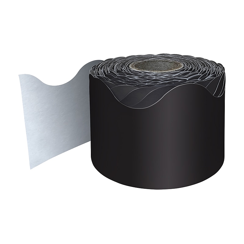 Carson-Dellosa Rolled Scalloped Bulletin Board Borders, Black (108472) image 1
