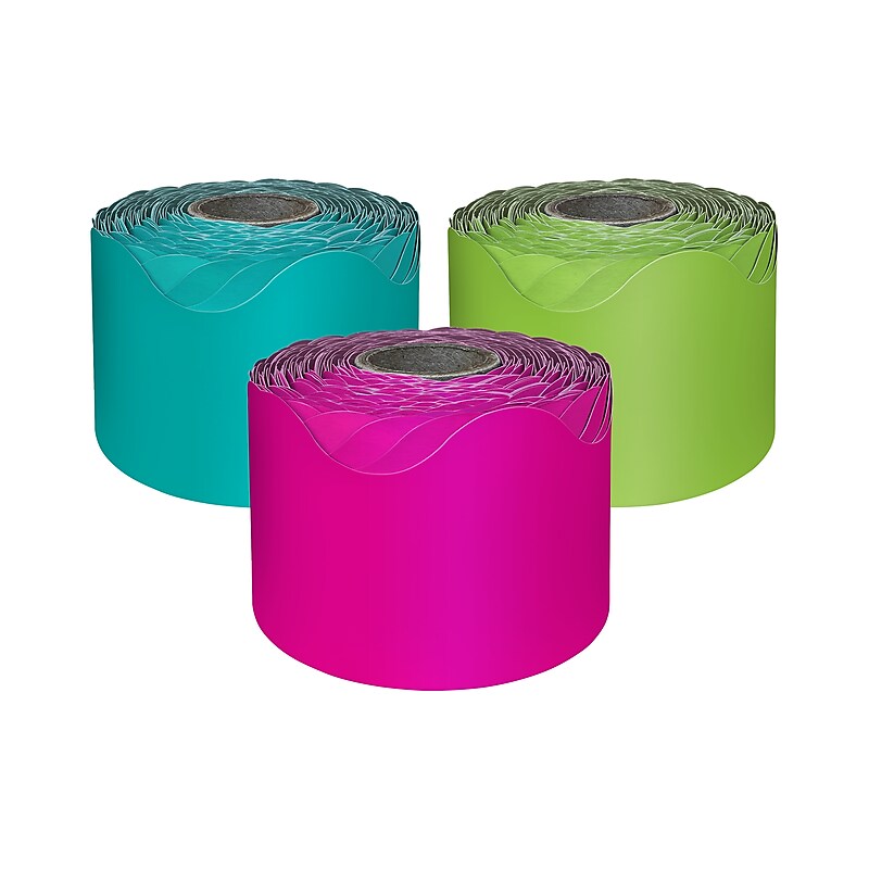 Carson-Dellosa Bright and Colorful Rolled Border Set, 3 Pack (145300) image 1