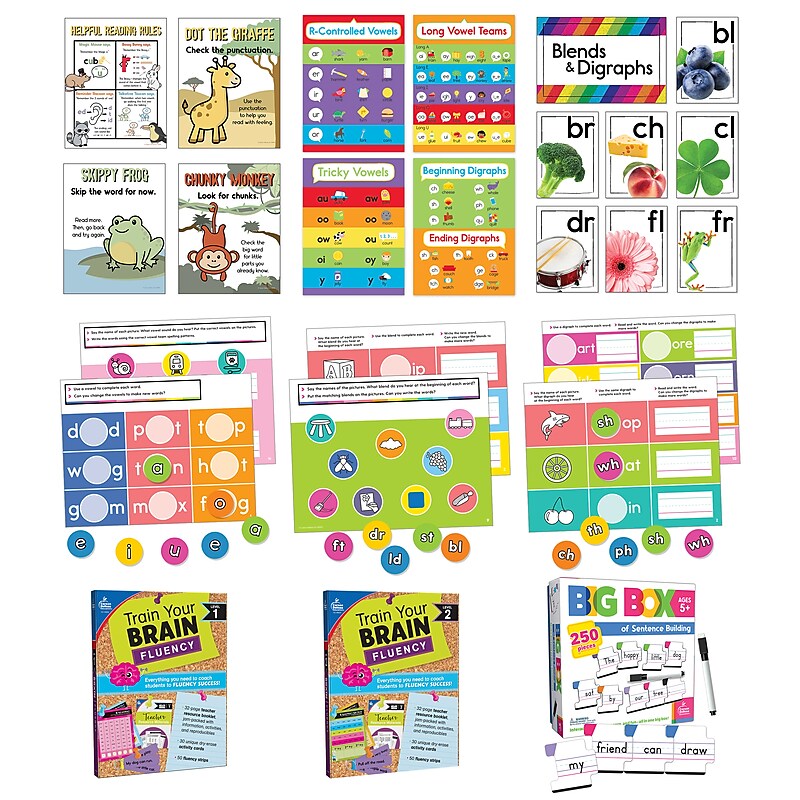 Carson-Dellosa Learning Kit Literacy Classroom Teacher Bundle, K-2, 9/Pack (145319) image 1