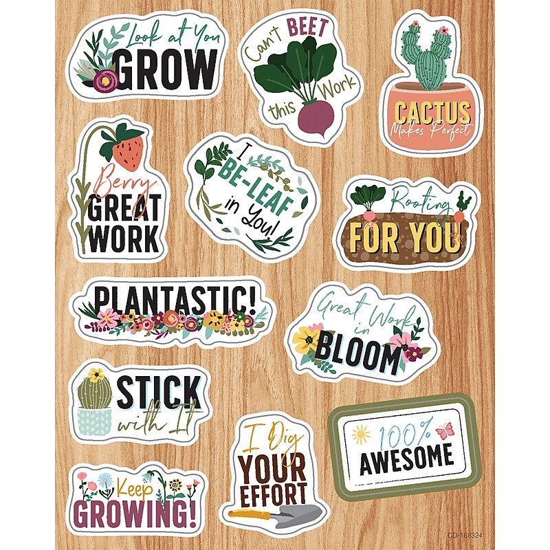 Carson-Dellosa Grow Together Shape Stickers, 72/Pack (168324) image 1