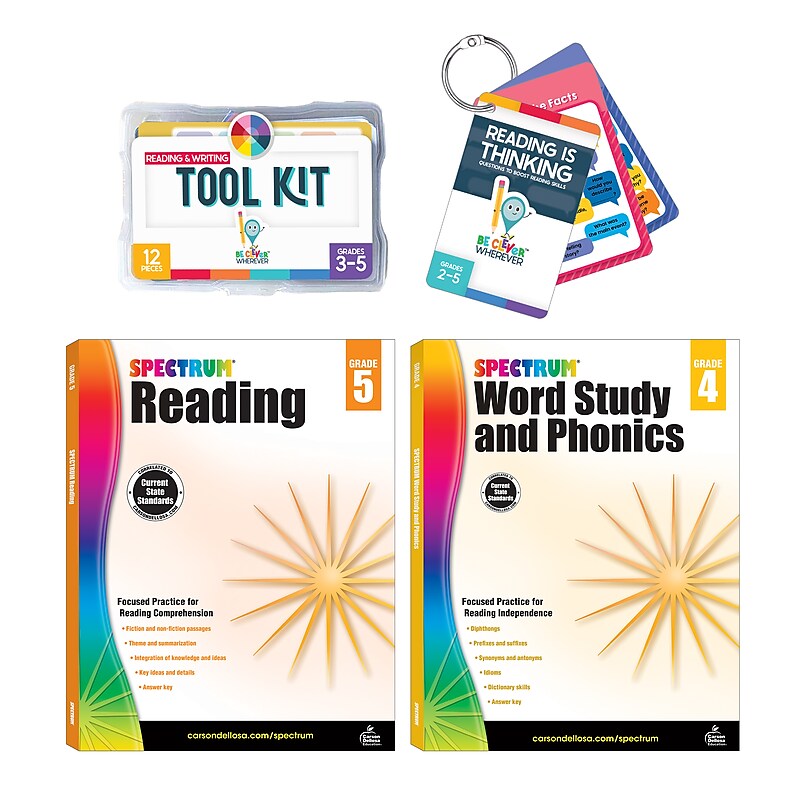 Carson-Dellosa Learning Kit Literacy Student Bundle, Grade 4, 4/Pack (145317) image 1