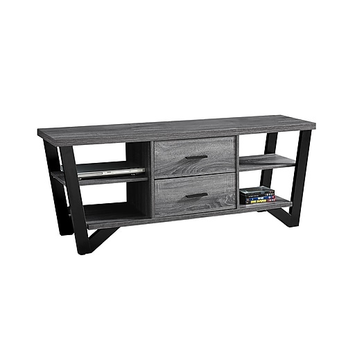 Monarch Specialties 60" Long TV Stand, Gray (I 2762) at Staples