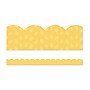 Carson-Dellosa Grow Together Yellow with Painted Dots Scalloped Bulletin Board Borders (108490)~#|#~sp218148792_sc7